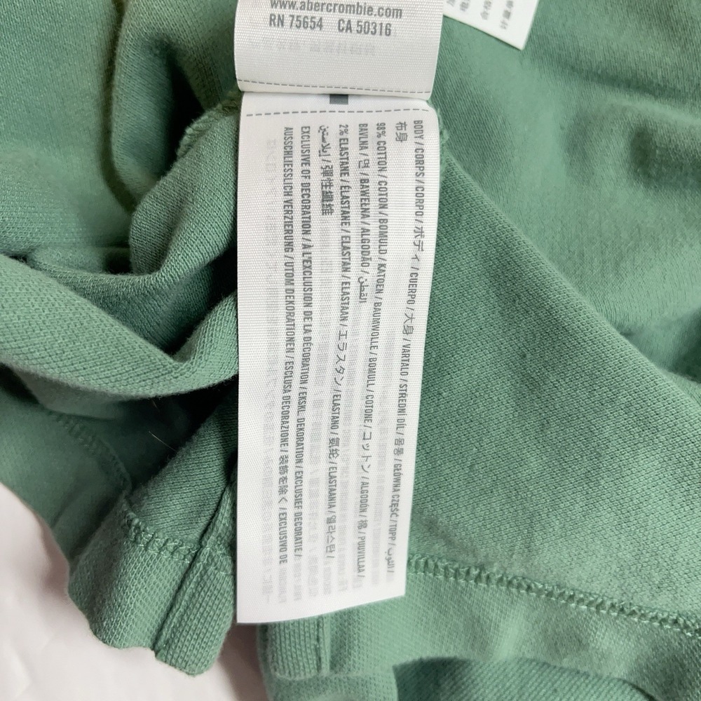 Abercrombie & Fitch Mens XXL Tall Polo Shirt Green Dont Sweat It - Picture 9 of 11